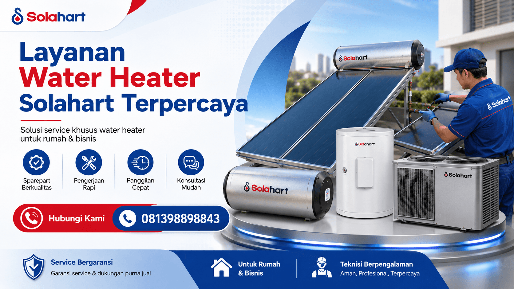 Layanan Water Heater Solahart terpercaya untuk rumah dan bisnis